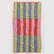 reversed side of multi vertical stripe bath towel