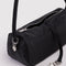 up close of black nylon loaf bag