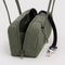 opened muted olive green small bowler bag
