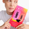model holding 2 hydrogel face masks, 2 hydrogel eye masks and 1 gua sha