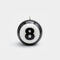un-lit 8-ball candle