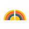 ceramic rainbow shaped bookends