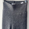 heather grey ribbed cashmere leggings on a hanger