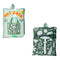 packaged green reusable bag with mushroom and nature print
