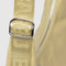 up close of silver buckle on the strap