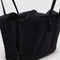 side view of black nylon bowler bag