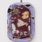 flattened set of two packing cubes: small maroon fancy dogs and large lilac fancy cats