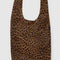 dark brown leopard print big baggu