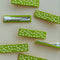 green 'pyrex inspired' hair clips