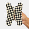 model opening black and white checkered large nimbus hair claw