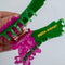 teeth of pink flower bouquet hair claw