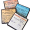 set of 4 vintage library card coaster