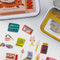 up close of matchbook stickers
