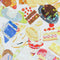 up close of 40 pastry holographic stickers