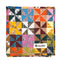 folded colorful patchwork square bandana