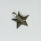 top view of  silver star hair clip