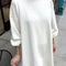 model wearing naturel french terry swing dress