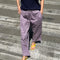 model wearing dried lavender carpenter  cotton pants