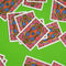colorful print tops of card deck