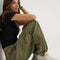 Low Rise Drawstring Parachute Pant - Mercantile Green