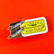set of two blue sardine hair barrettes and comes in a tin holder