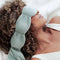 model with sage weighted eye mask over their eyes
