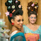 pink sugar cookie star hair claw in models hair