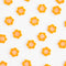 scattered set of 10 yellow 5/8" small buttons