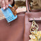 model holding Hand-Painted Dachshund Pocket Comb