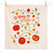tomato print tea towel
