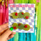 model holding set of two olive trio hair clips