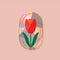 red tulip sun catcher decal