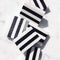 scattered black and white stripe cedarwood bar soap