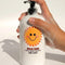 model holding 16 oz. sun tea liquid hand soap with nice lather