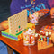 4-in-a-row game on table, with drinks and other games