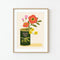 framed olive can print