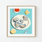 framed completed oyster print