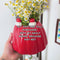 model showcasing the red jelly dessert vase