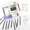self-care journal kit that includes journal, stickers and markers